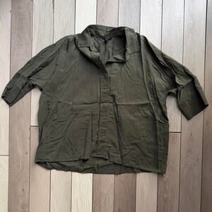Cos oversized olive green button
